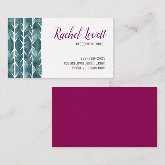 Kaktus Texture Visitenkarte (Vorne/Hinten)