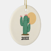 Kaktus-Themen-Weihnachtsbaumanhänger Keramik Ornament (Rechts)