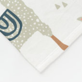 Kaktus-u. Lama-Muster Fleecedecke (Ecke)