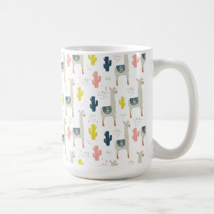 Kaktus-u. Lama-Muster Kaffeetasse