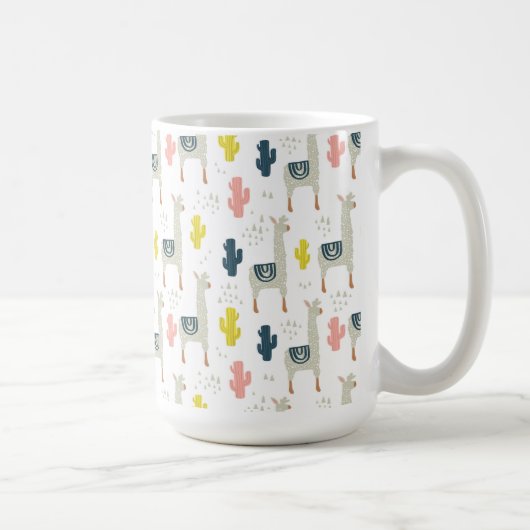 Kaktus-u. Lama-Muster Kaffeetasse (Rechts)