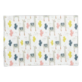 Kaktus-u. Lama-Muster Kissenbezug (Vorderseite-Rechts)