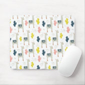 Kaktus-u. Lama-Muster Mousepad (Mit Mouse)