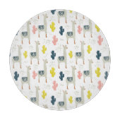 Kaktus-u. Lama-Muster Schneidebrett (Vorderseite)