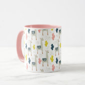 Kaktus-u. Lama-Muster Tasse (Vorderseite Links)