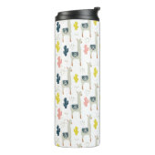 Kaktus-u. Lama-Muster Thermosbecher (Nach links gedreht)