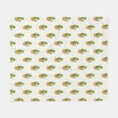 Kaktus u. saftiges Polk-Punkt-Muster Fleecedecke (Vorderseite (Horizontal))