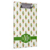 Kaktus u. saftiges Polk-Punkt-Muster Klemmbrett (Rechts)