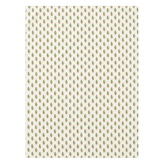 Kaktus u. saftiges Polk-Punkt-Muster Tischdecke (Vorderseite)