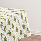 Kaktus u. saftiges Polk-Punkt-Muster Tischdecke (Beispiel)