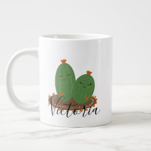 Kaktus umarmendes Doodle-Name Riesencaffee-Tasse Jumbo-Tasse