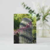 Kaktus und Blume Postkarte (Stehend Vorderseite)