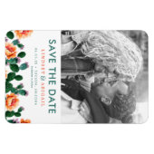 Kaktus und Blume Save the Date Magnet (Horizontal)