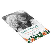 Kaktus und Blume Save the Date Magnet (Rechte Seite)
