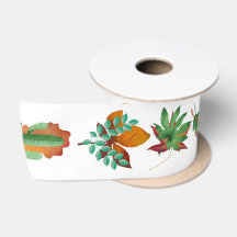 Kaktus und Leaf Satin Ribbon