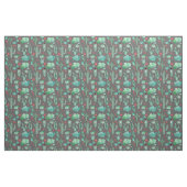 Kaktus- und Marienkäfermuster - schwarzer Hintergr Stoff (Fat Quarter (45,7 x 55,9 cm))