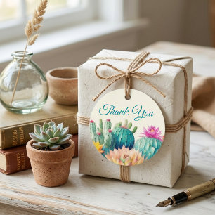 Kaktus- und Sukkulenten-Dankeschön-Tags Geschenkanhänger