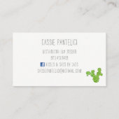 Kaktus-Visitenkarte Visitenkarte (Rückseite)