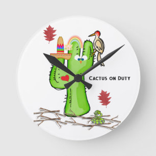Kaktus Vogel Uhr