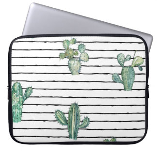 Kaktus Wasserfarbe: Vintager, Zeichnend Pen. Laptopschutzhülle