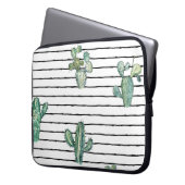 Kaktus Wasserfarbe: Vintager, Zeichnend Pen. Laptopschutzhülle (Vorderseite Links)