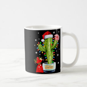 Kaktus Weihnachts Sweater Lichter Santa Xmas Pflan Kaffeetasse