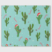 Kaktus-Weihnachtsbaum Geschenkpapier (Flach)