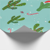 Kaktus-Weihnachtsbaum Geschenkpapier (Ecke)