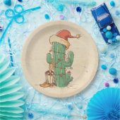 Kaktus Weihnachtsbaum Pappteller (Party)