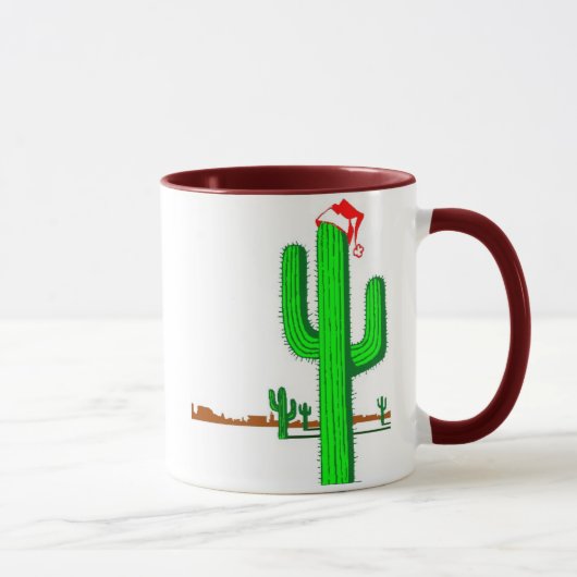 Kaktus-Weihnachtsbaum - Tasse (Rechts)