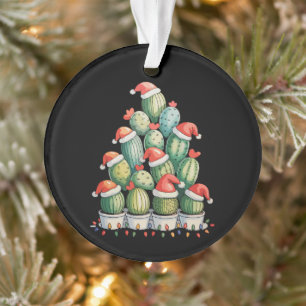 Kaktus Weihnachtsbaum Xmas Lichter Sukkulente Weih Ornament