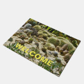 Kaktus-Willkommen Fußmatte (Schrägansicht)