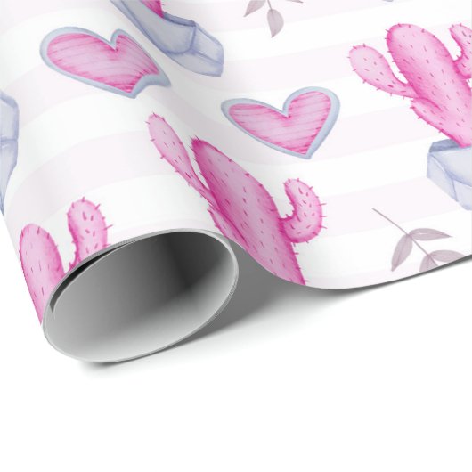 Kaktus Wrapping Paper Geschenkpapier (Rolleneckpunkt)