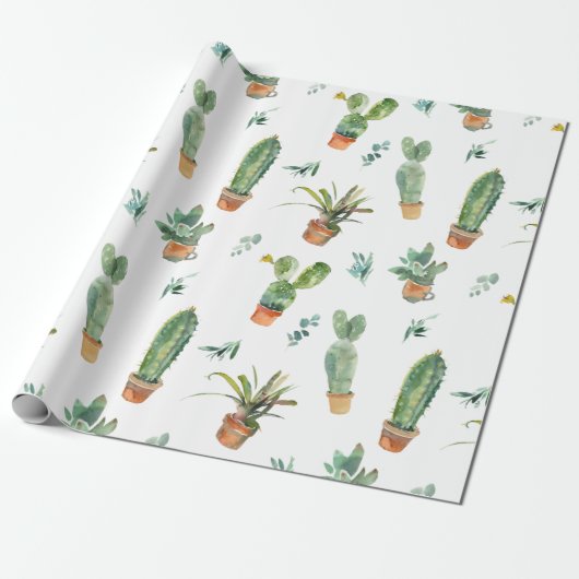Kaktus Wrapping Paper Geschenkpapier (Ungerollt)