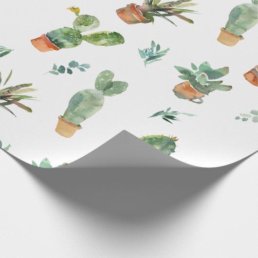 Kaktus Wrapping Paper Geschenkpapier (Ecke)