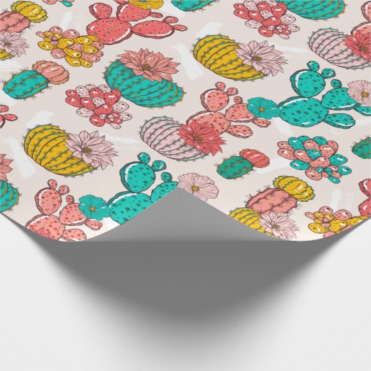 Kaktus Wrapping Paper Geschenkpapier (Ecke)