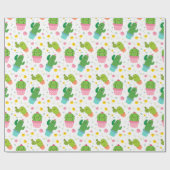 Kaktus Wrapping Paper Geschenkpapier (Flach)