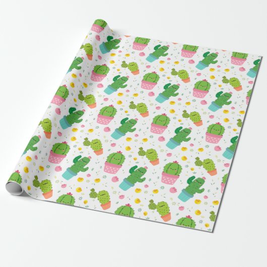 Kaktus Wrapping Paper Geschenkpapier (Ungerollt)