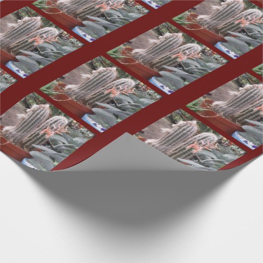Kaktus Wrapping Paper Geschenkpapier (Ecke)