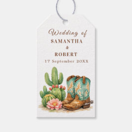 Kaktus Wüste Arizona Hochzeit Cowboy Geschenkanhänger