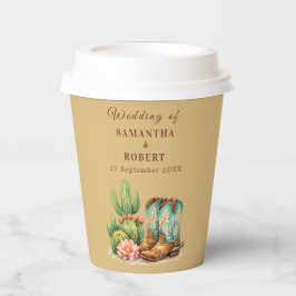 Kaktus Wüste Arizona Kakteen Cowboy Hochzeit Pappbecher