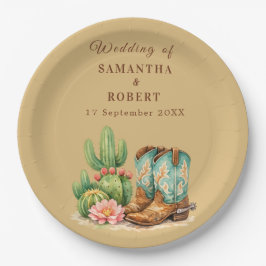 Kaktus Wüste Arizona Kakteen Cowboy Hochzeit Pappteller