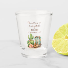 Kaktus Wüste Arizona Kakteen Cowboy Hochzeit Schnapsglas