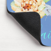 Kaktus Wüste Blume Aquarell lila Peach Mousepad (Ecke)