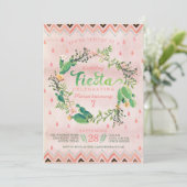 Kaktus-Wüsten-Fiesta-Geburtstags-Party Einladungen (Stehend Vorderseite)