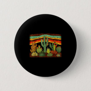 Kaktus Wüsten Sonne Boho Western Wild West Ästheti Button