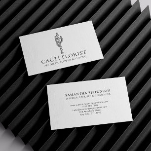 Kaktus Wüstenblume Abstrakt Boho Kakteen Visitenkarte