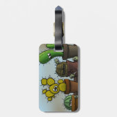 Kaktus-Zeichen Gepäckanhänger (Rückseite vertikal)