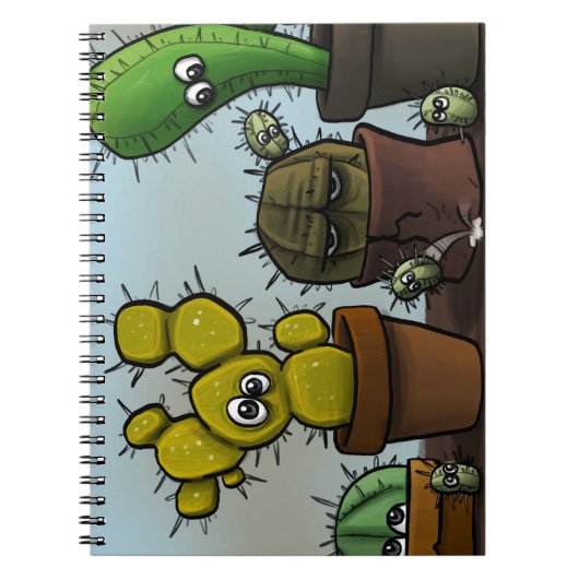 Kaktus-Zeichen Notizblock (Vorderseite)