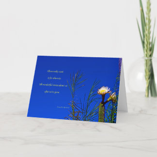 „Kaktusblüte #153“ mit Gedicht: Immerhin Karte